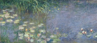 Seerosen: Morgen, 1914-18 (linker Abschnitt) von Claude Monet